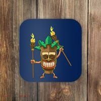 Tiki Man Hawaiian Summer Tropical Luau Party Coaster thumb 0
