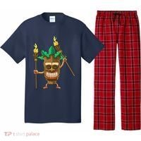 Tiki Man Hawaiian Summer Tropical Luau Party Pajama Set thumb 0