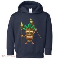 Tiki Man Hawaiian Summer Tropical Luau Party Toddler Hoodie thumb 0