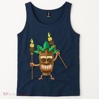 Tiki Man Hawaiian Summer Tropical Luau Party Tank Top thumb 2
