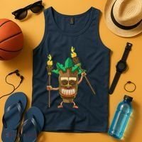 Tiki Man Hawaiian Summer Tropical Luau Party Tank Top thumb 4