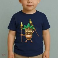 Tiki Man Hawaiian Summer Tropical Luau Party Toddler T-Shirt thumb 2