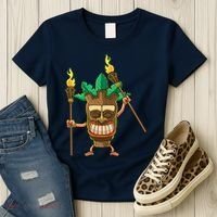 Tiki Man Hawaiian Summer Tropical Luau Party Women's T-Shirt thumb 3