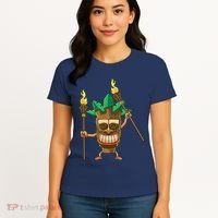 Tiki Man Hawaiian Summer Tropical Luau Party Women's T-Shirt thumb 4