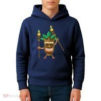 Tiki Man Hawaiian Summer Tropical Luau Party Kids Hoodie thumb 4