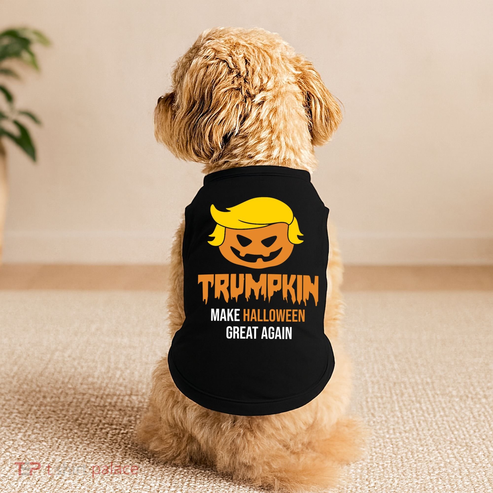 Trumpkin Make Halloween Great Again Funny Pro Trump Doggie Tank