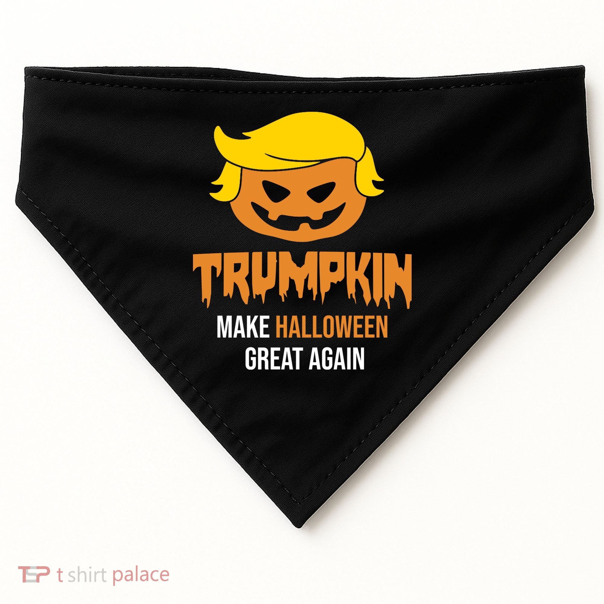 Trumpkin Make Halloween Great Again Funny Pro Trump USA-Made Doggie Bandana