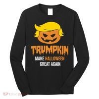 Trumpkin Make Halloween Great Again Funny Pro Trump Long Sleeve Shirt thumb 0