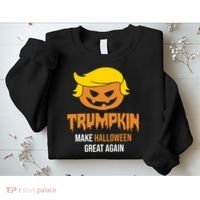 Trumpkin Make Halloween Great Again Funny Pro Trump Sweatshirt thumb 2