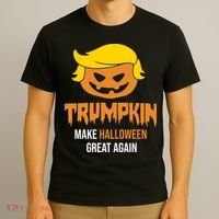 Trumpkin Make Halloween Great Again Funny Pro Trump T-Shirt thumb 3