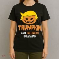 Trumpkin Make Halloween Great Again Funny Pro Trump T-Shirt thumb 4