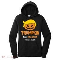Trumpkin Make Halloween Great Again Funny Pro Trump Women's Hoodie thumb 0