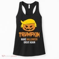 Trumpkin Make Halloween Great Again Funny Pro Trump Women's Tank Top thumb 0