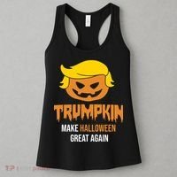 Trumpkin Make Halloween Great Again Funny Pro Trump Women's Tank Top thumb 3