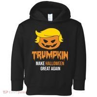 Trumpkin Make Halloween Great Again Funny Pro Trump Toddler Hoodie thumb 0
