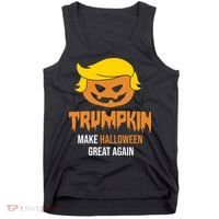 Trumpkin Make Halloween Great Again Funny Pro Trump Tank Top thumb 0