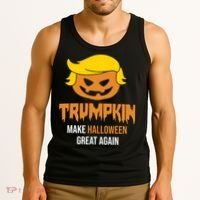 Trumpkin Make Halloween Great Again Funny Pro Trump Tank Top thumb 3
