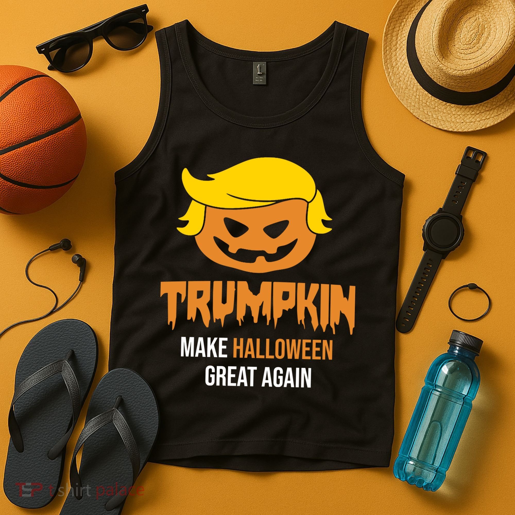 Trumpkin Make Halloween Great Again Funny Pro Trump Tank Top