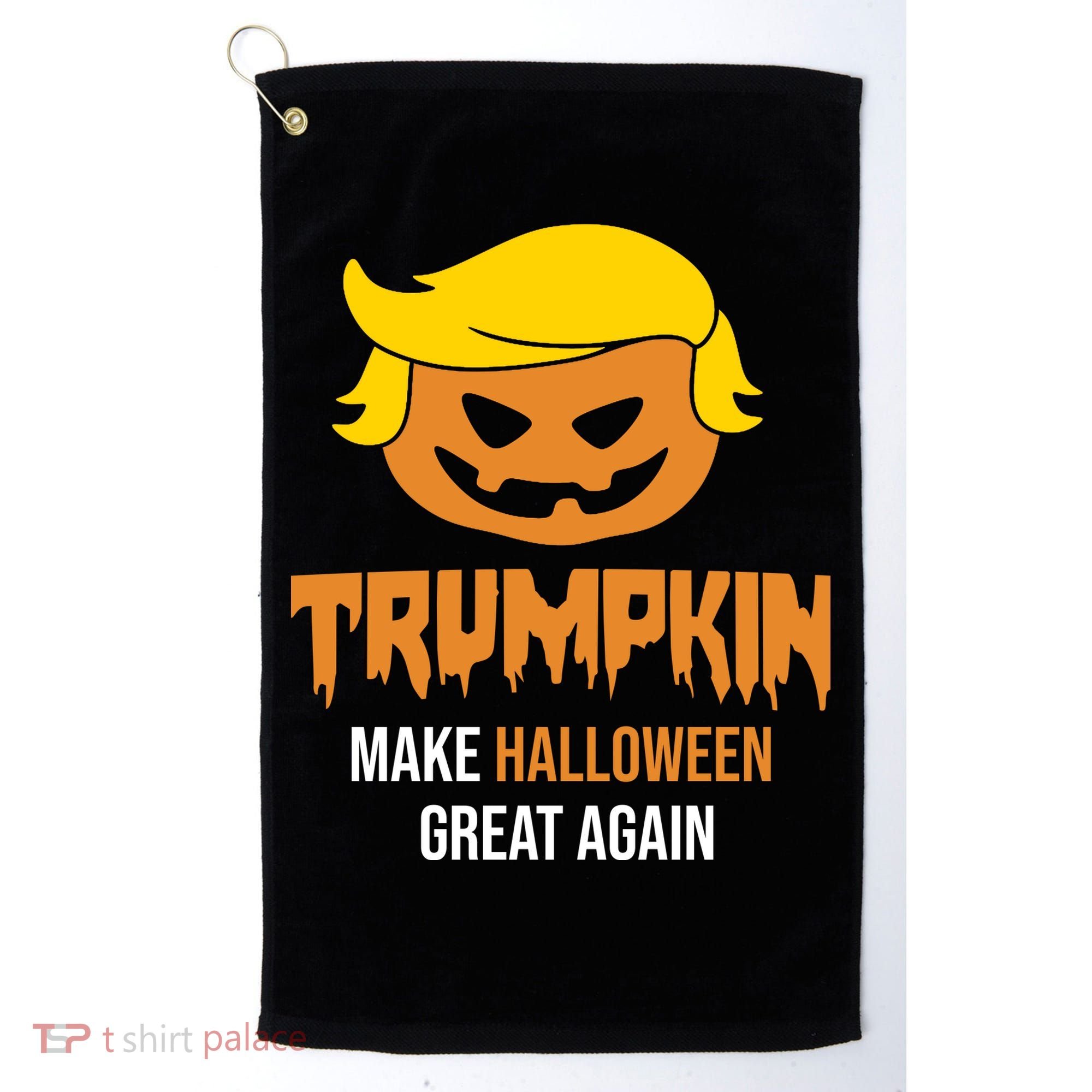 Trumpkin Make Halloween Great Again Funny Pro Trump Golf Towel