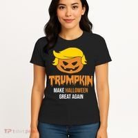 Trumpkin Make Halloween Great Again Funny Pro Trump Women's T-Shirt thumb 4