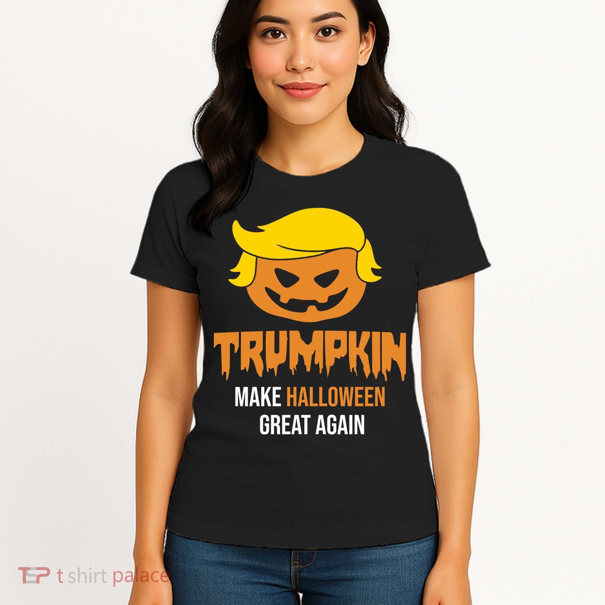 Trumpkin Make Halloween Great Again Funny Pro Trump Women's T-Shirt
