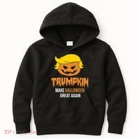 Trumpkin Make Halloween Great Again Funny Pro Trump Kids Hoodie thumb 0