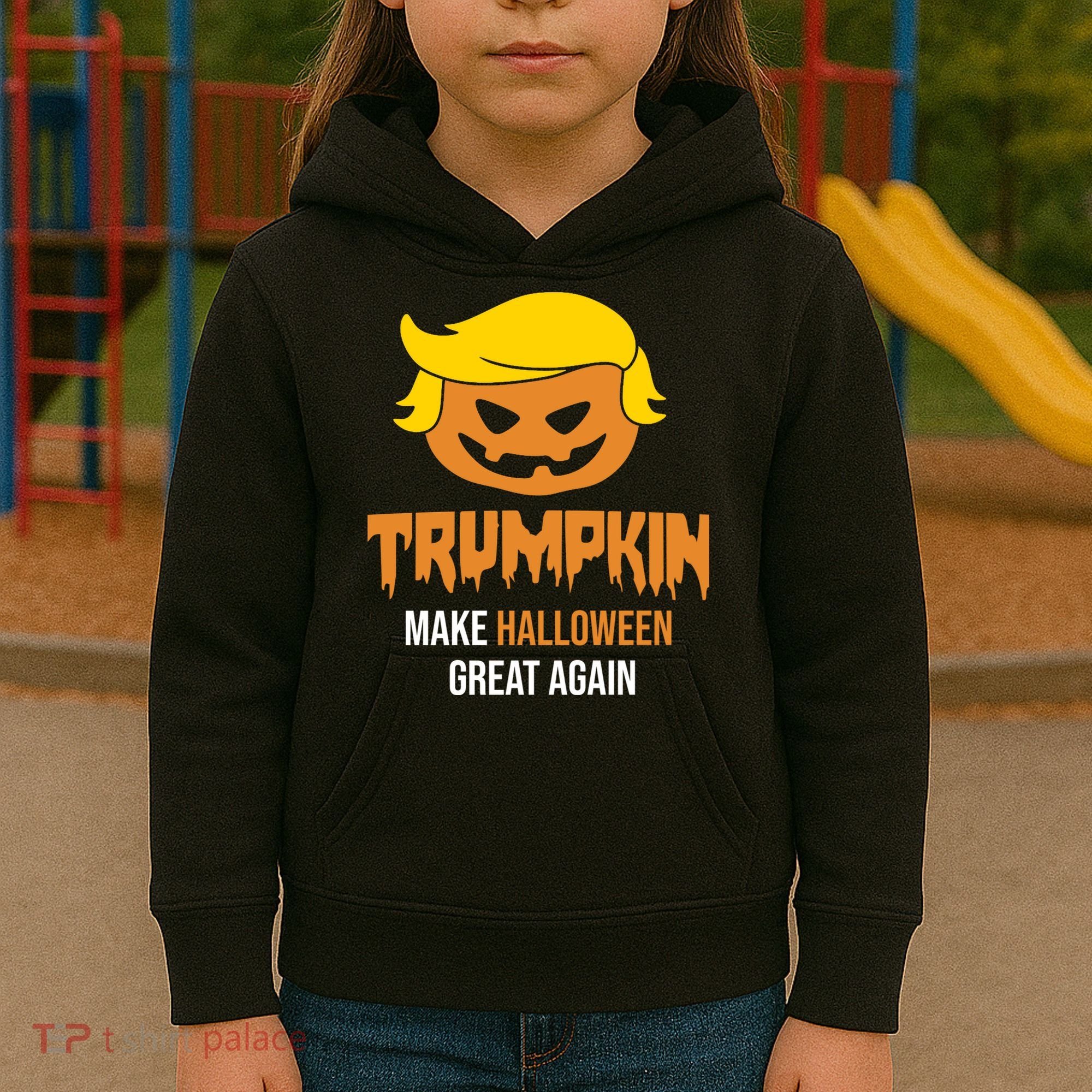 Trumpkin Make Halloween Great Again Funny Pro Trump Kids Hoodie