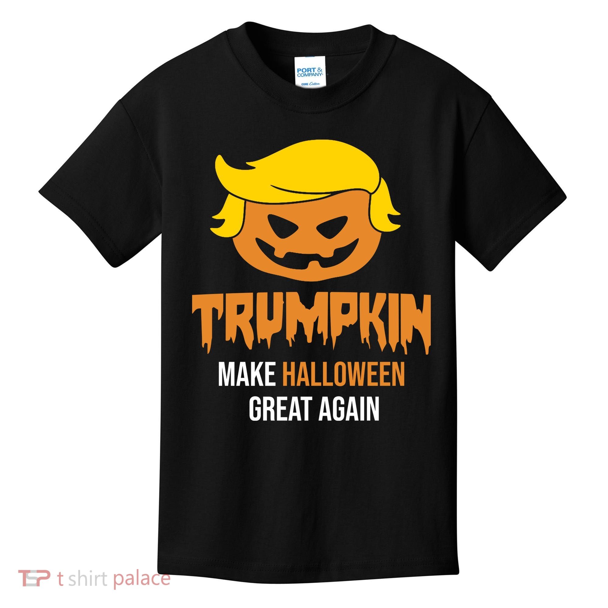 Trumpkin Make Halloween Great Again Funny Pro Trump Kids T-Shirt