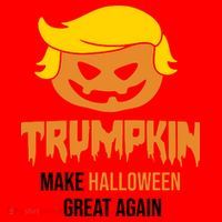 Trumpkin Make Halloween Great Again Funny Pro Trump Santa Hat thumb 1