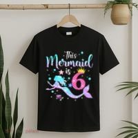 This Mermaid Is 6th Birthday Daughter T-Shirt thumb 2