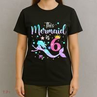 This Mermaid Is 6th Birthday Daughter T-Shirt thumb 4