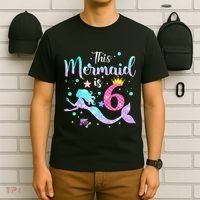 This Mermaid Is 6th Birthday Daughter T-Shirt thumb 6