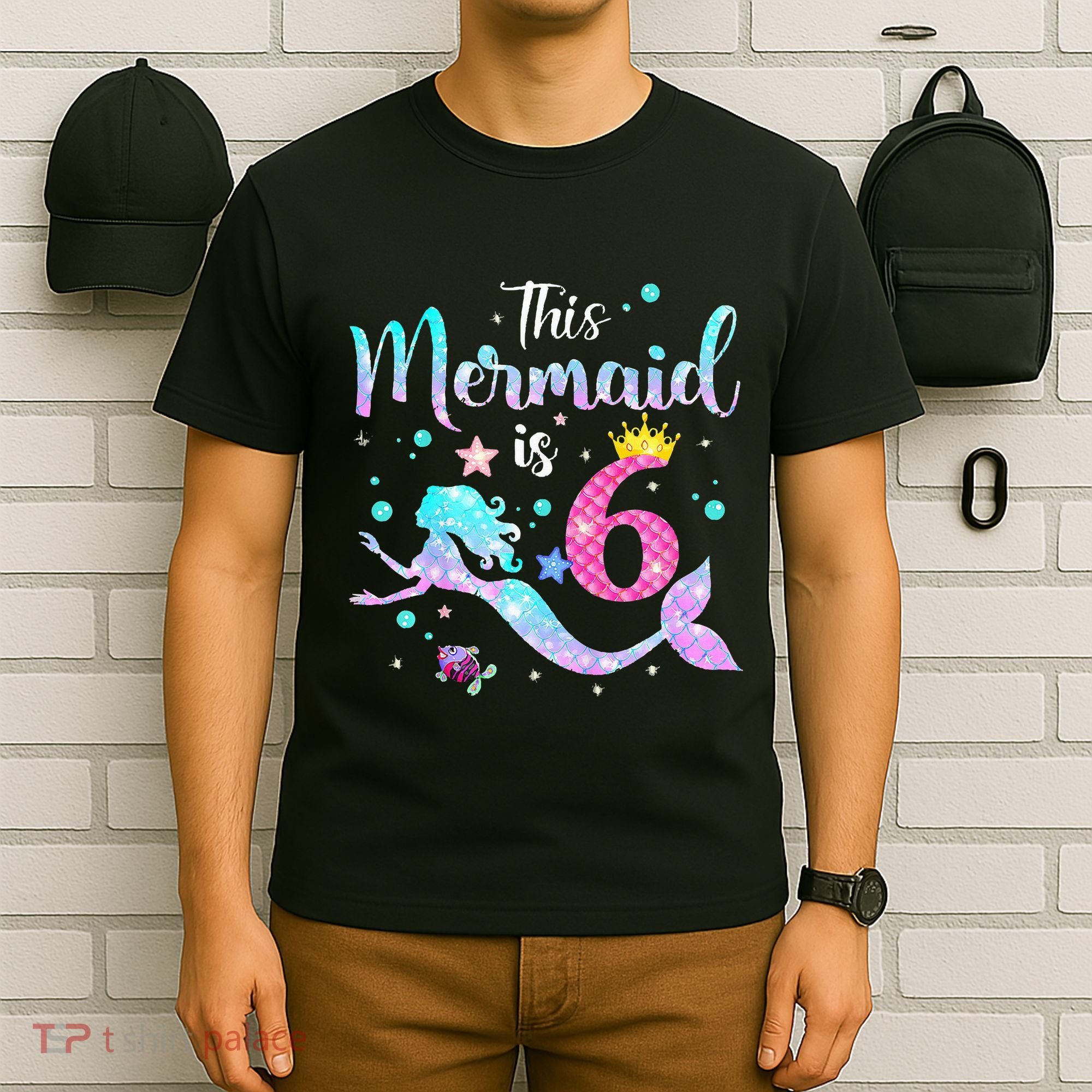 This Mermaid Is 6th Birthday Daughter T-Shirt