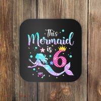 This Mermaid Is 6th Birthday Daughter Coaster thumb 0