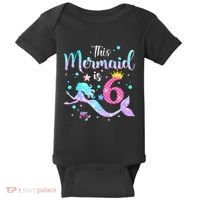 This Mermaid Is 6th Birthday Daughter Baby Bodysuit thumb 0