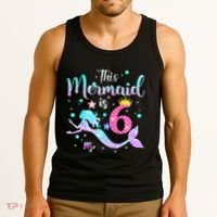 This Mermaid Is 6th Birthday Daughter Tank Top thumb 3