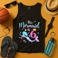 This Mermaid Is 6th Birthday Daughter Tank Top thumb 4