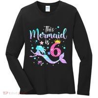 This Mermaid Is 6th Birthday Daughter Women's Long Sleeve Shirt thumb 0