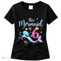 This Mermaid Is 6th Birthday Daughter Women's T-Shirt thumb 0