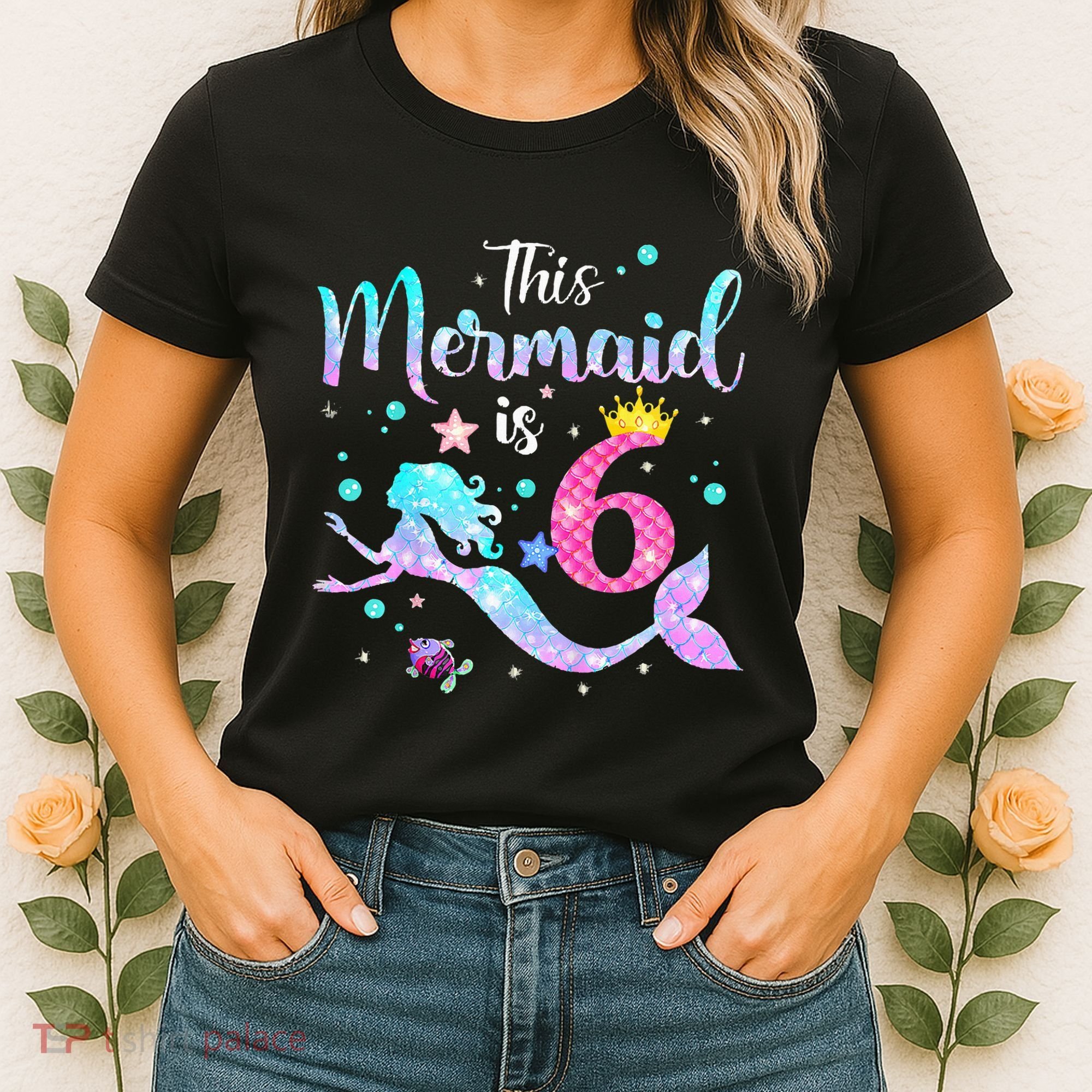This Mermaid Is 6th Birthday Daughter Women's T-Shirt