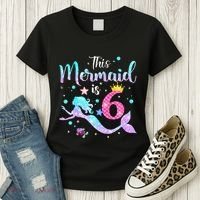 This Mermaid Is 6th Birthday Daughter Women's T-Shirt thumb 3