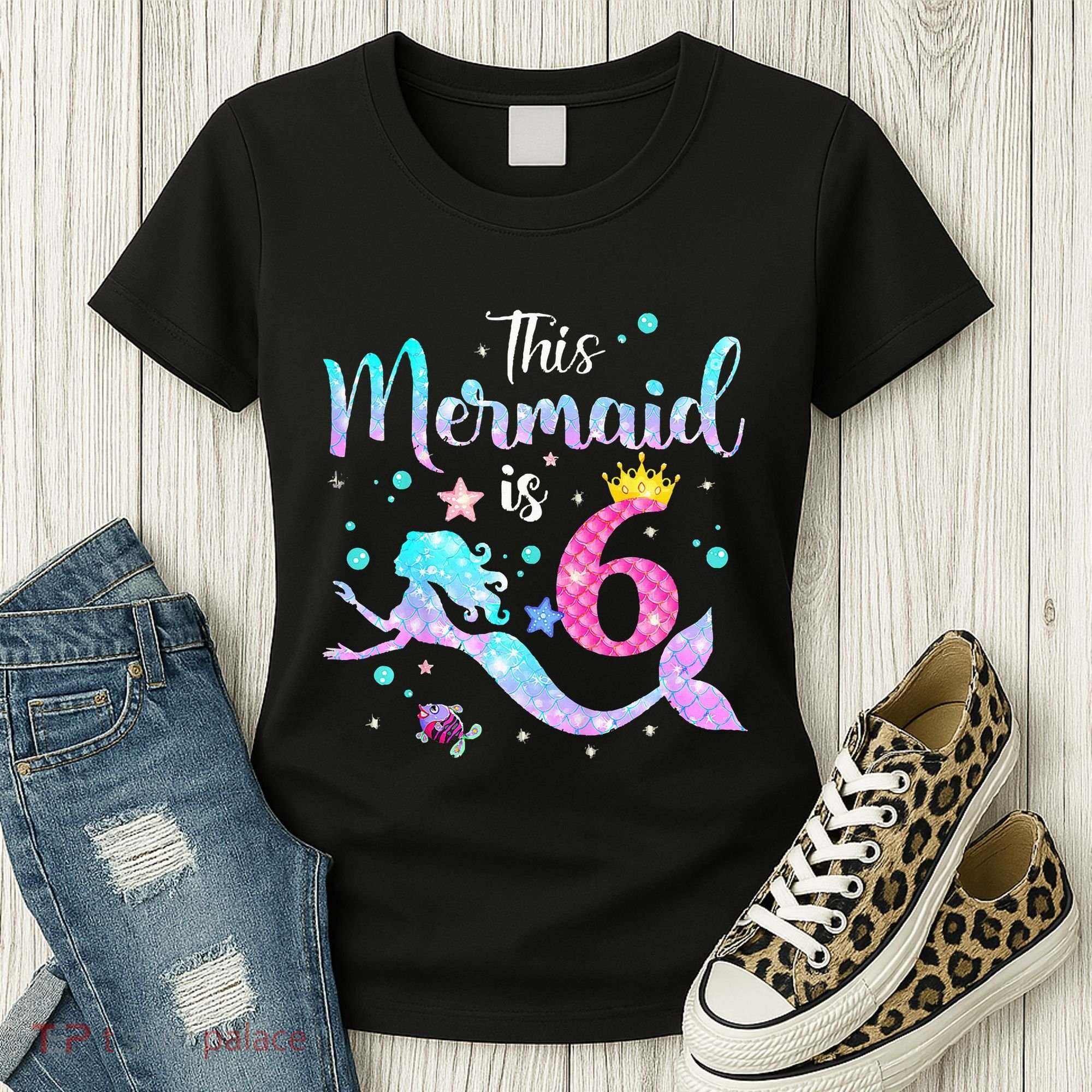 This Mermaid Is 6th Birthday Daughter Women's T-Shirt