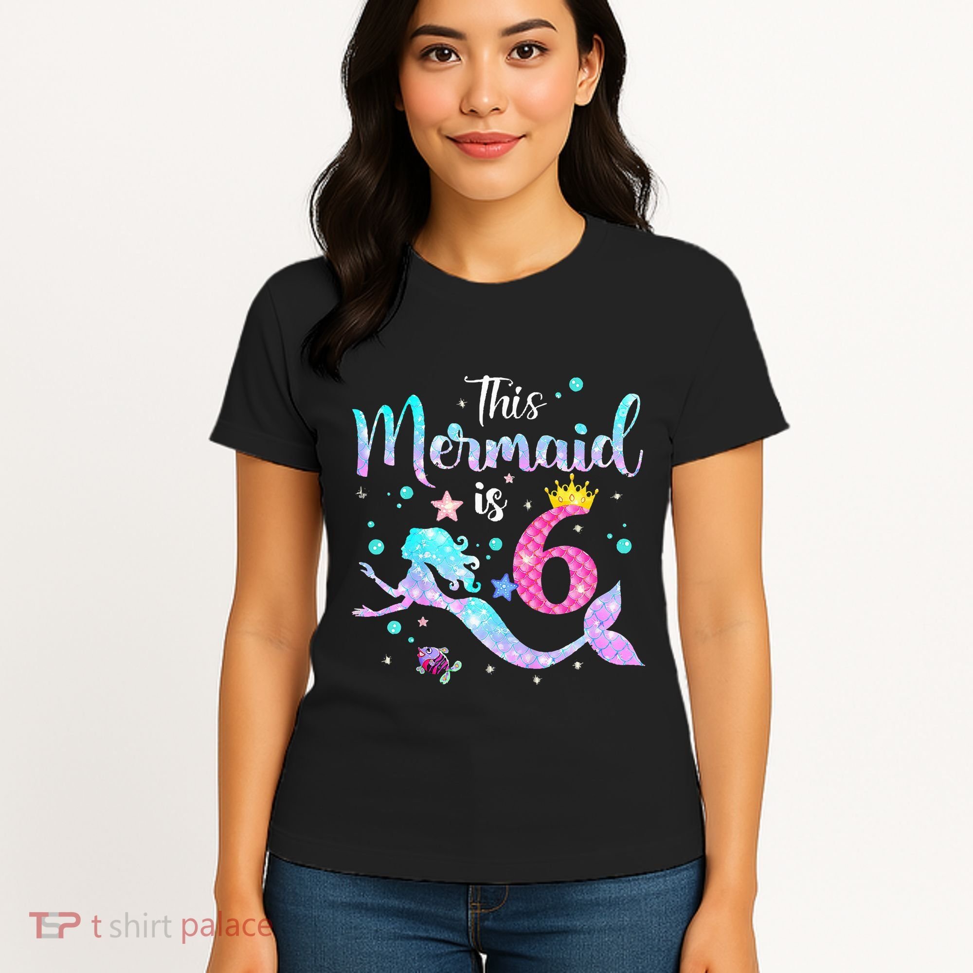 This Mermaid Is 6th Birthday Daughter Women's T-Shirt
