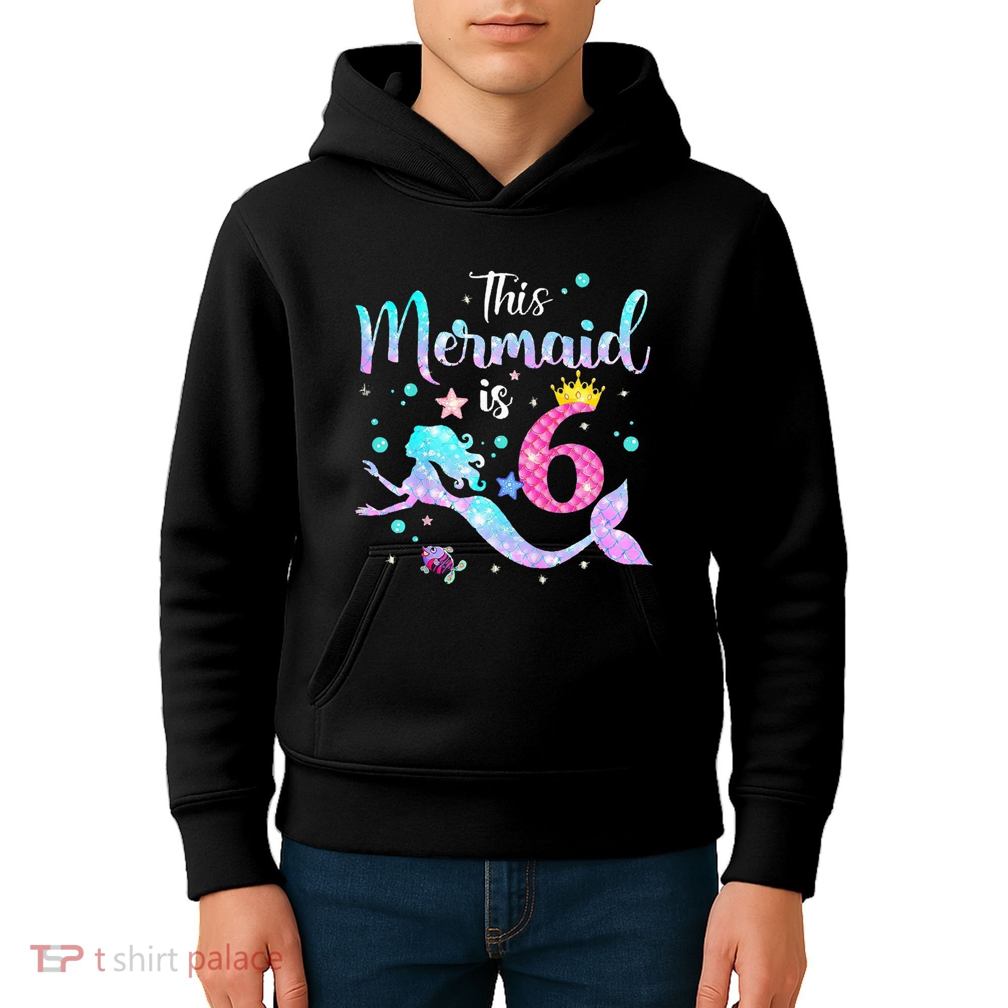 This Mermaid Is 6th Birthday Daughter Kids Hoodie