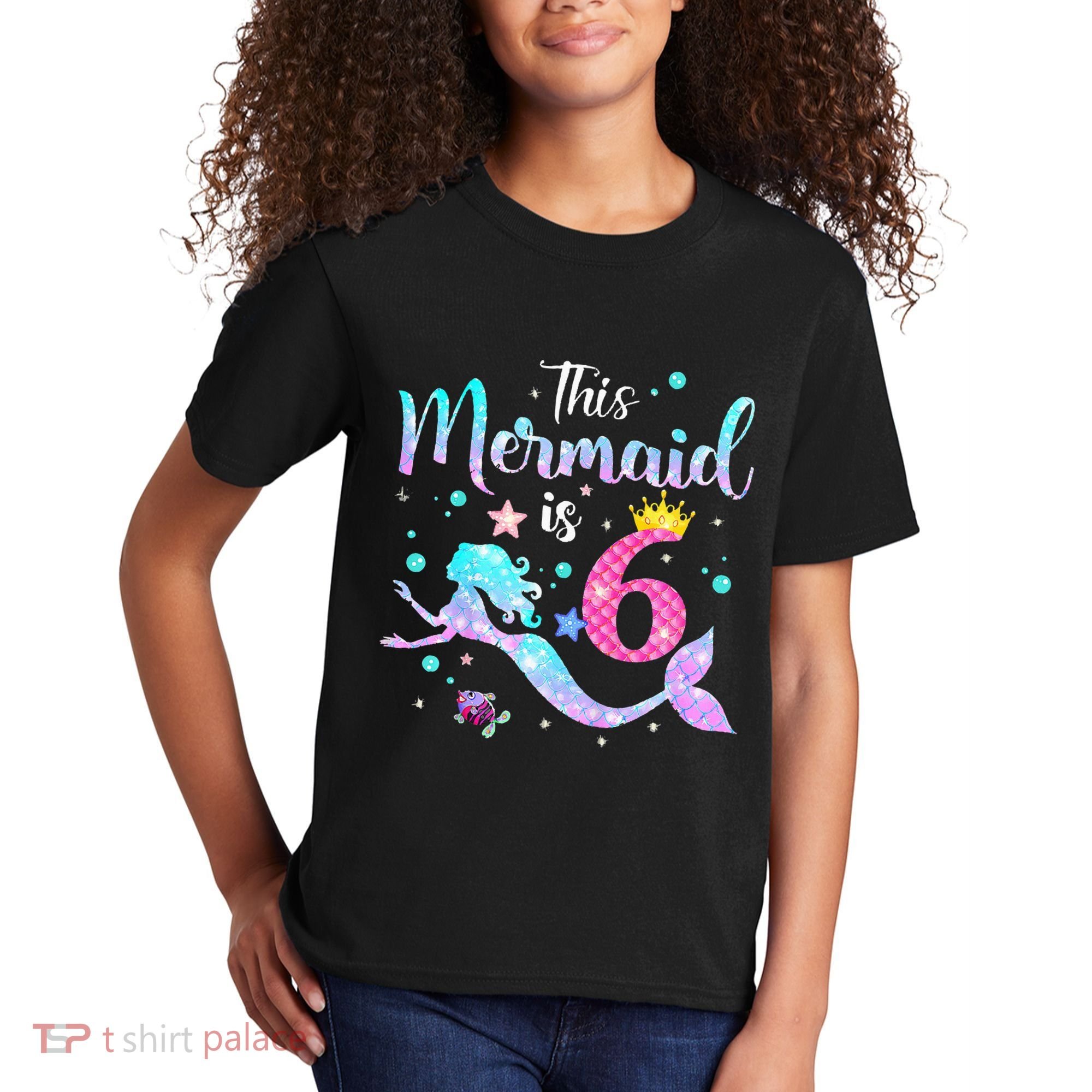 This Mermaid Is 6th Birthday Daughter Kids T-Shirt