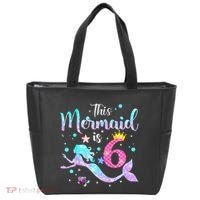 This Mermaid Is 6th Birthday Daughter Tote Bag thumb 0