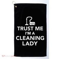 Trust Me IM A Cleaning Lady Golf Towel thumb 0
