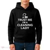 Trust Me IM A Cleaning Lady Kids Hoodie thumb 4