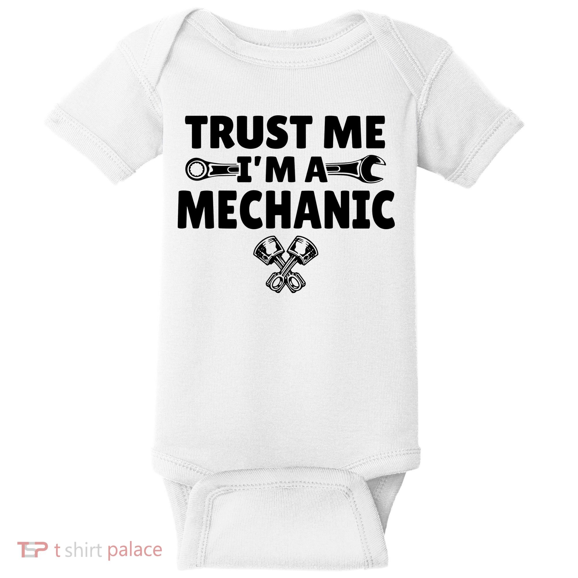 Trust Me I'm A Bike Mechanic Baby Bodysuit