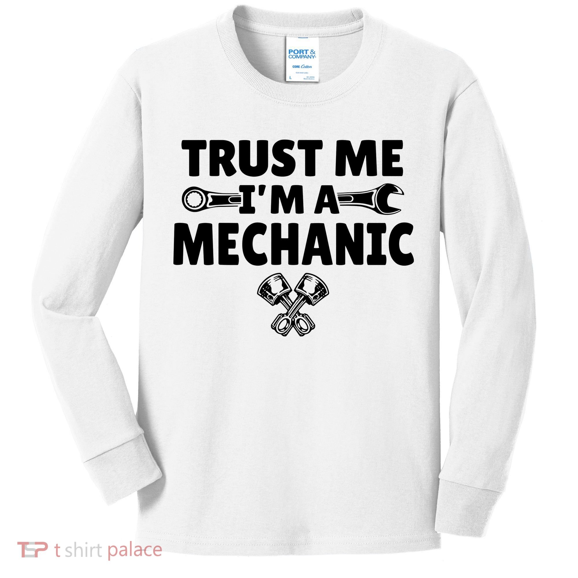 Trust Me I'm A Bike Mechanic Kids Long Sleeve Shirt